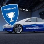 Prisgaranti annons med emblem och bil